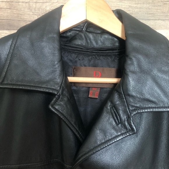 Danier Men's Black Leather Jacket Small - Picture 8 of 12